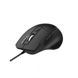 Mouse optic cu fir Serious USB 6D, Culoare neagra, Design ERGO Complet negru cu capac superior din cauciuc, 6 butoane DPI: 1200-1800-2400-3600DPI, Cablu PVC negru de 1,5 m, Ambalaj OEM în cutie de culori