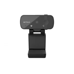 Camera web Serioux Full HD 1080p, chipset Sunplus2381+F23, microfon incorporat, rata cadre 30fps, rezoluție maximă video 1920*1080, format video MJPG / YUY2, senzor CMOS HD 2.0 Mega pixeli pentru imagine, tipul focalizării autofocus, control automat saturație, contrast, acutanță, echilibru de alb