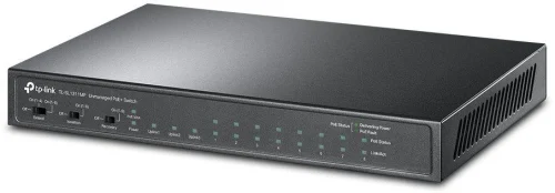 "8-Port 10/100Mbps + 3-Port Gigabit Desktop Switch with 8-Port PoE+ PORT: 8× 10/100 Mbps PoE+ Ports, 2× Gigabit Non-PoE Ports, 1× Gigabit SFP Slots SPEC: 802.3at/af, 124 W PoE Power, Desktop Steel Case FEATURE: Extend Mode for 250m PoE Transmitting, Isolation Mode, PoE Auto Recovery, Plug and Play"