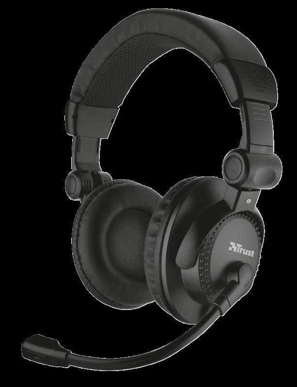 Casti Head-band Trust Como, Wired, Negru