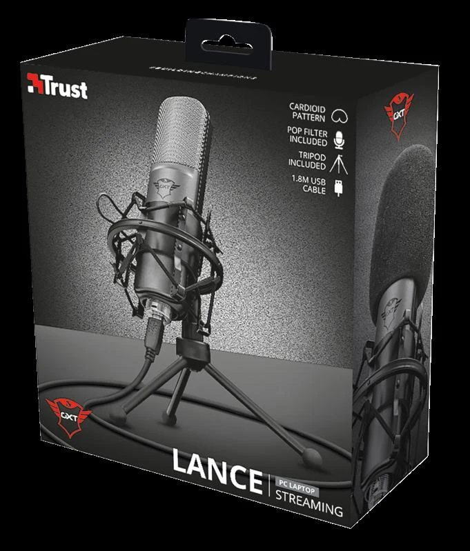 Microfon Trust GXT 242, tip Cardioid, USB, Noise Reduction
