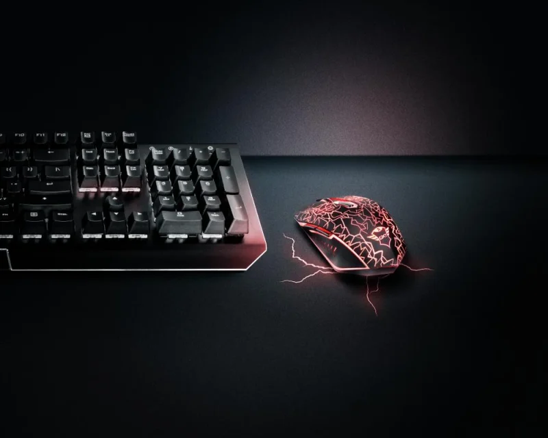 Mouse Gaming Wireless Trust GXT 107 Izza, 2000 dpi, Negru
