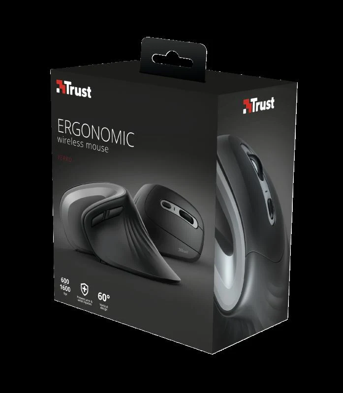 Mouse Wireless Trust Verro, 1600 dpi, Multicolor