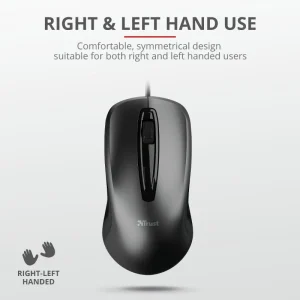 Mouse Trust Carve, 1200 dpi, Negru