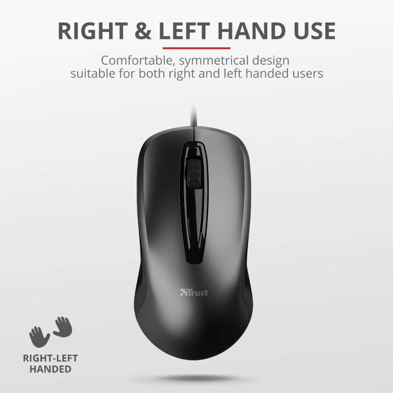 Mouse Trust Carve, 1200 dpi, Negru