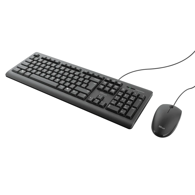 Kit Wired tastatura si mouse Trust Primo, negru