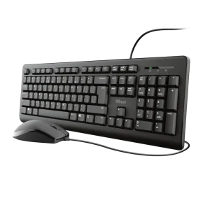 Kit Wired tastatura si mouse Trust Primo, negru