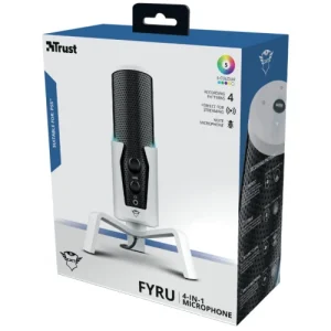 Microfon Trust GXT 258W Fyru, tip Condenser, USB, LED backlight