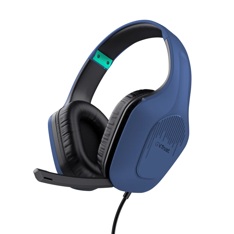 Casti Gaming Head-band Trust GXT 415B Zirox, Wired, Albastru