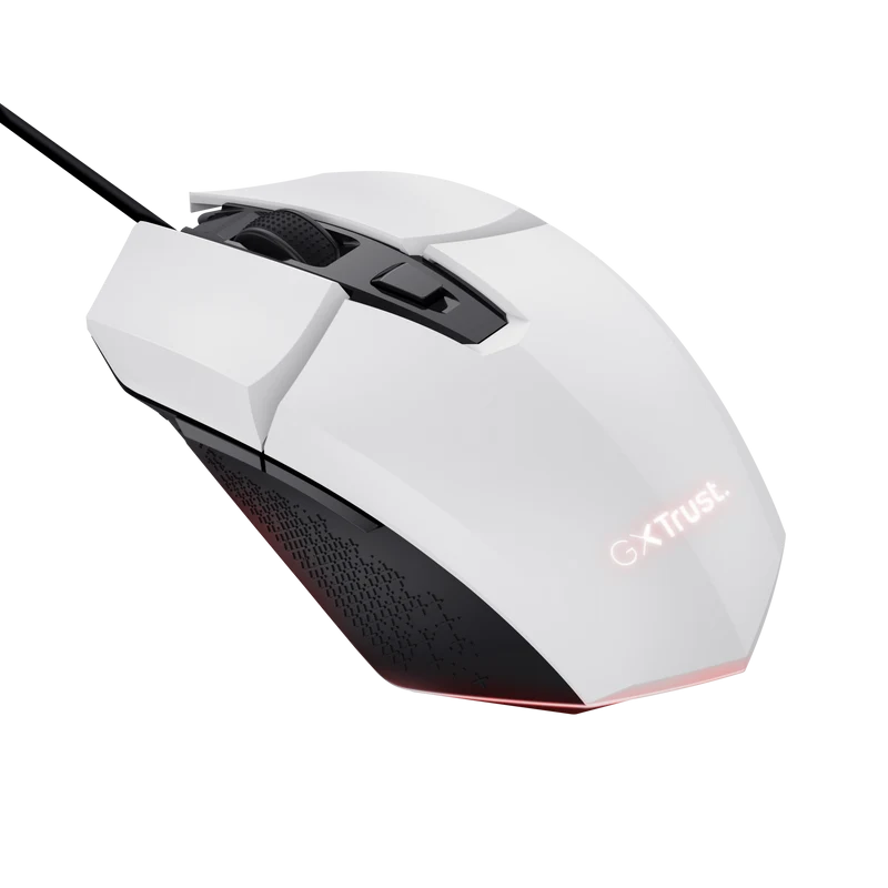 Mouse Gaming Trust GXT 109W Felox, 6400 DPI, alb