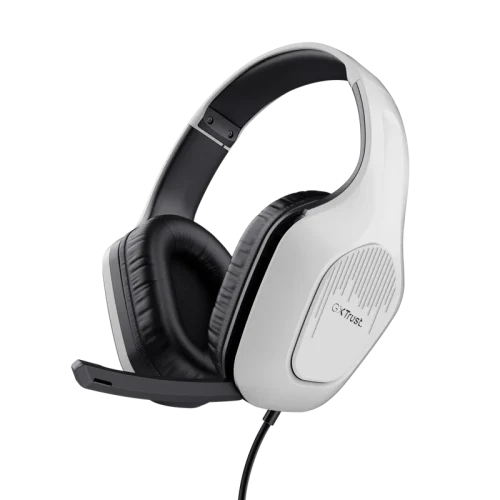 Casti Gaming Head-band Trust GXT 415W Zirox, Wired, Alb