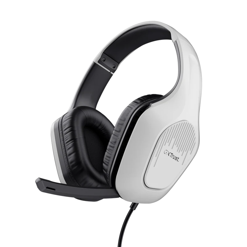 Casti Gaming Head-band Trust GXT 415W Zirox, Wired, Alb