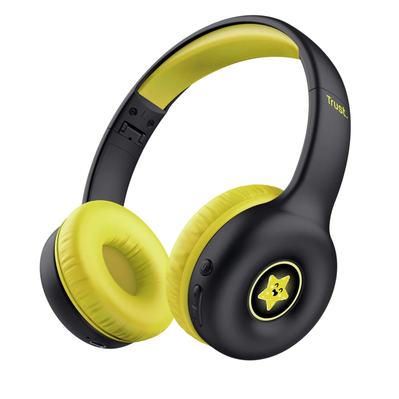 Casti Head-band Trust Nouna, Wireless/Wired, Negru Casti Head-band Trust Nouna, Wireless/Wired, Negru