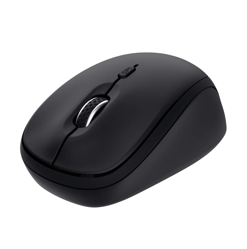 Mouse Wireless Trust Yvi+, 1600 DPI, Negru