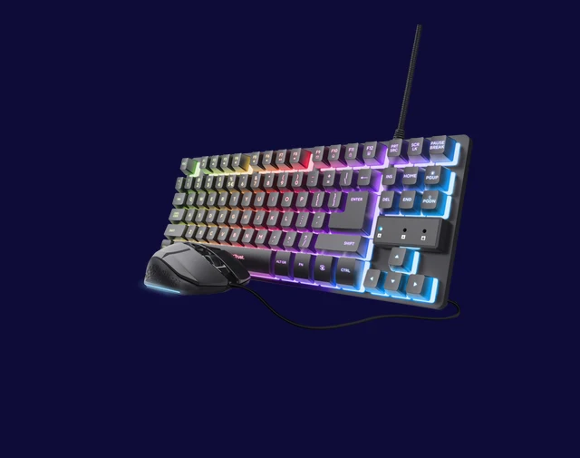 Kit Wired tastatura si mouse Trust GXT 798, negru Kit Wired tastatura si mouse Trust GXT 798, negru