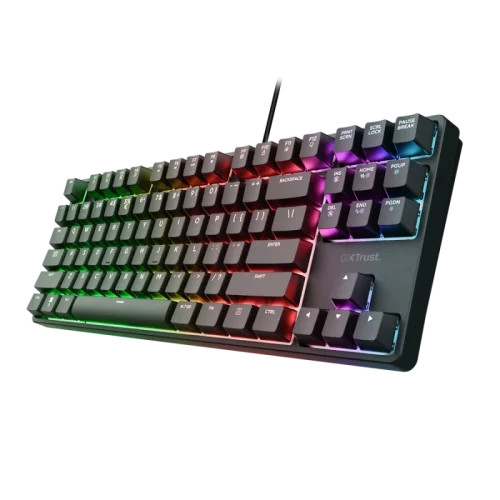 Tastatura Mecanica Gaming Trust GXT 864 Cada, RGB, USB, negru