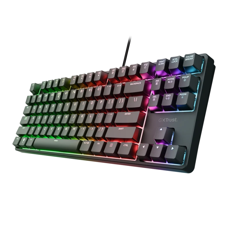 Tastatura Mecanica Gaming Trust GXT 864 Cada, RGB, USB, negru