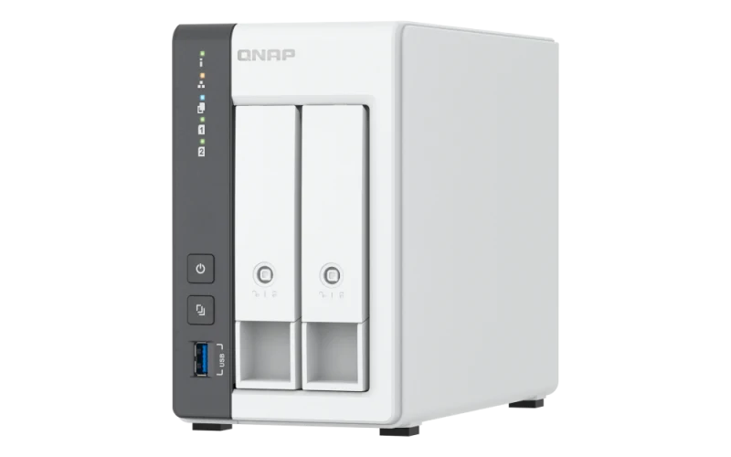 NAS QNAP 216G 2-Bay, CPU ARM 2.0GHz Quad core, RAM 4GB, 2.5"/3.5" SATA 6Gbps HDD (neincluse), LAN: 1 x 2.5GbE + 1 x GbE, USB3.2 Gen1: 1 USB2.0: 2, tower, adaptor alimentare, garantie 2 ani
