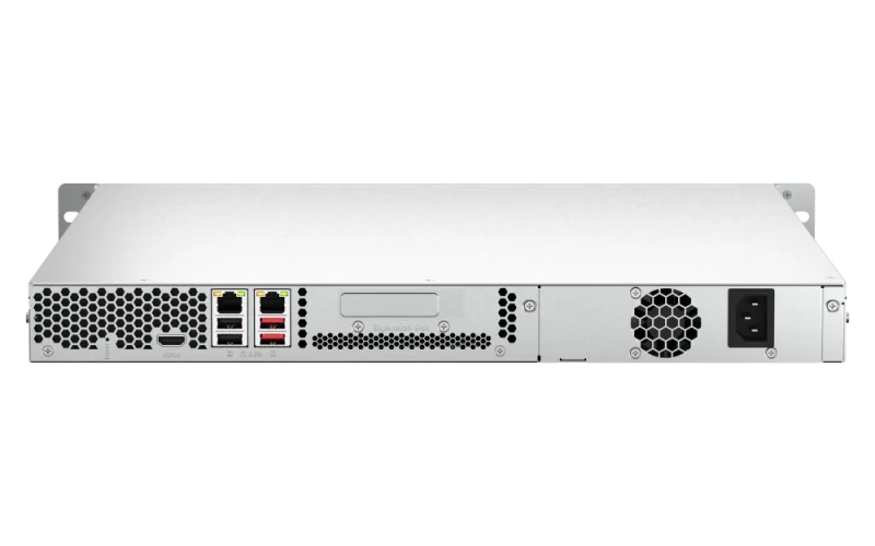 NAS QNAP 464U 4-Bay, CPU Intel Celeron N5105/N5095 4-core/4-thread Processor, RAM 8GB RAM onboard (not expandable), 2.5"/3.5" SATA 6Gbps HDD (neincluse), LAN: 2 x 2.5GbE (2.5G/1G/100M/10M), USB3.2 Gen1: 2, 1U, single PSU (not upgradeable to RP), garantie 3 ani