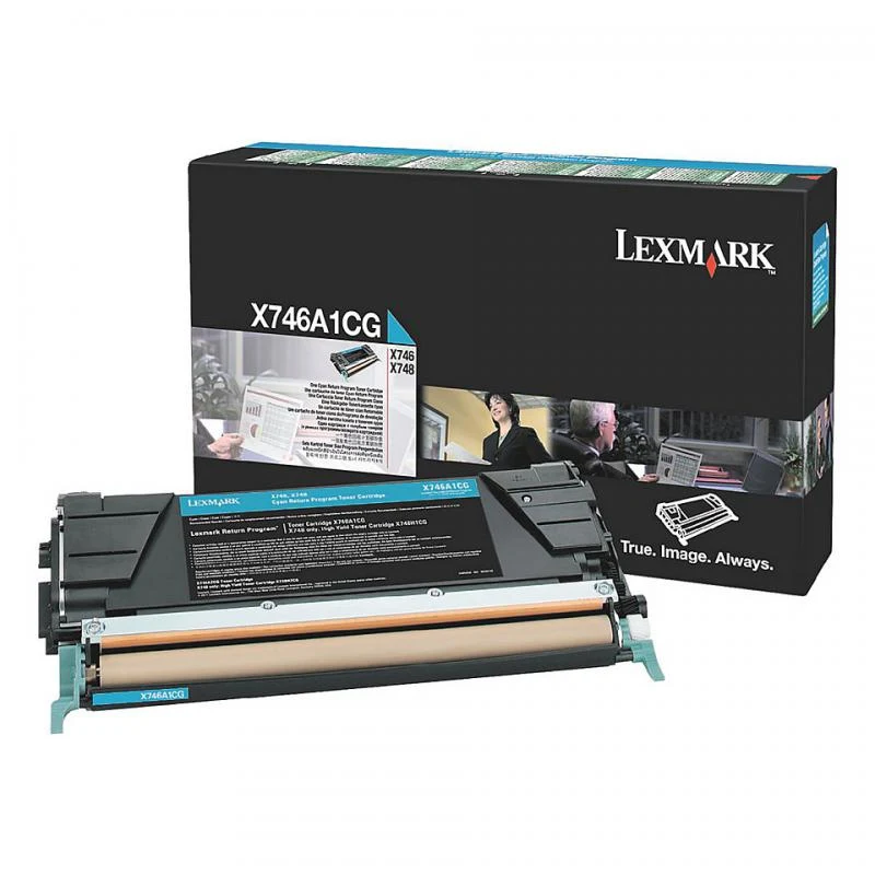 Toner Lexmark X746A1CG Toner Lexmark X746a1cg, Cyan
