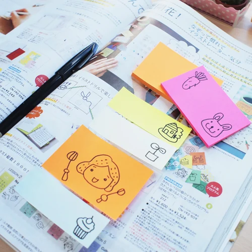 Notes autoadeziv 76 x 51 mm, 100 file, Stick'n - albastru neon