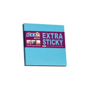 Notes autoadeziv extra-sticky 76 x 76mm, 90 file, Stick'n - albastru neon