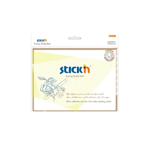 Notes autoadeziv transparent (calc) 152 x 203 mm, 30 file, Stick'n Tracing - transparent