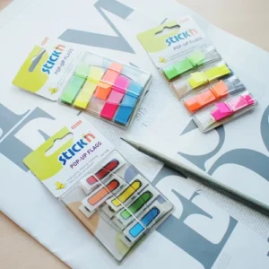 Film index autoadeziv 45 x 12mm, 4 x 40 file/set, cu dispenser, Stick'n Pop-up - V/G/P/R