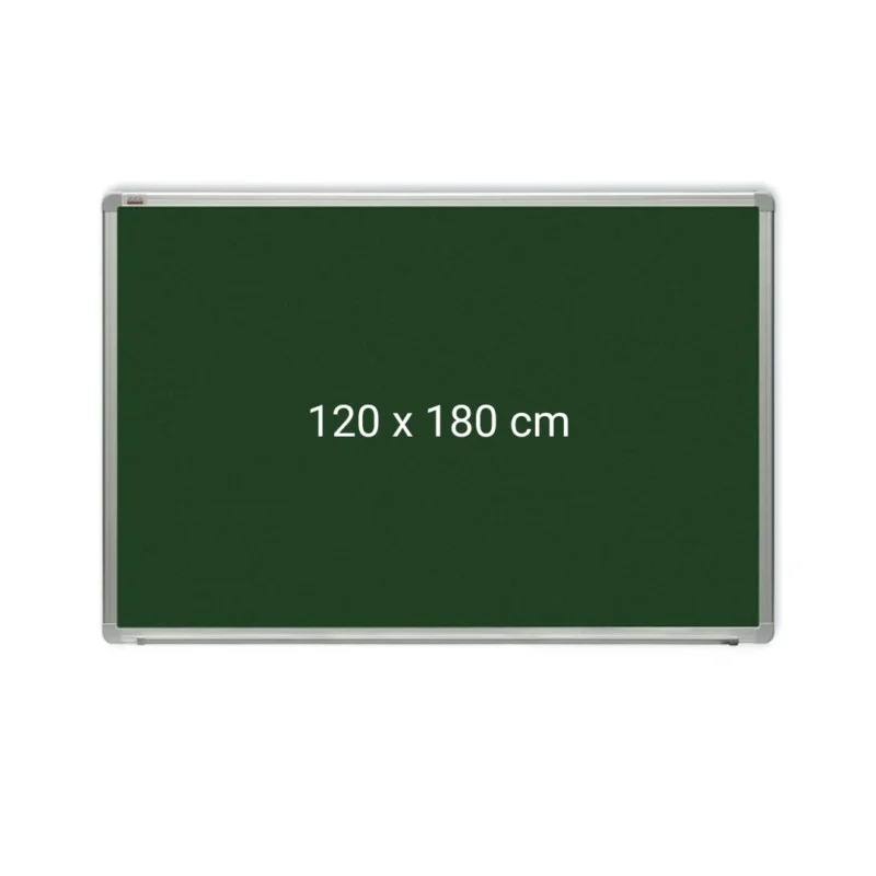 Tabla verde magnetica cu rama din aluminiu, 120 x 180 cm, pentru creta, Optima