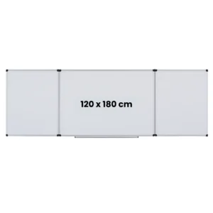 Tabla alba magnetica, triptica, 120x180cm + 2 x 90x120cm, cu 5 suprafete de scris, Optima Tabla alba magnetica, triptica, 120x180cm + 2 x 90x120cm, cu 5 suprafete de scris, Optima
