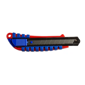 Cutter Optima Basic, lama 18mm SK7, sina metalica, ABS cu rubber grip
