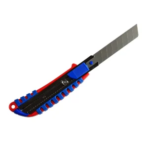 Cutter Optima Basic, lama 18mm SK7, sina metalica, ABS cu rubber grip