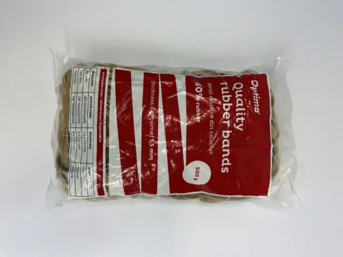 Elastice pentru bani, 60% cauciuc, 500gr/punga, D100, grosime 5mm x 1.5mm, Optima - natural Elastice pentru bani, 60% cauciuc, 500gr/punga, D100, grosime 5mm x 1.5mm, Optima - natural