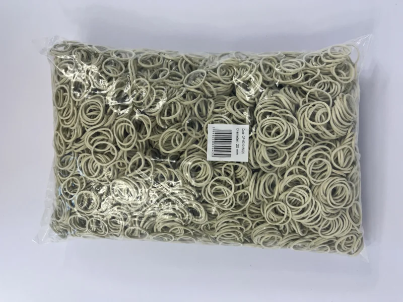 Elastice pentru bani, 60% cauciuc, 1kg/punga, D 20, grosime 1.5mm x 1.5mm, Optima - albe Elastice pentru bani, 60% cauciuc, 1kg/punga, D 20, grosime 1.5mm x 1.5mm, Optima - albe