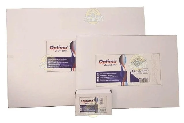 Folie laminare Optima, 65 x 95 mm, 125 microni, 100 folii/top Folie laminare Optima, 65 x 95 mm, 125 microni, 100 folii/top