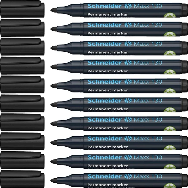 Permanent marker SCHNEIDER Maxx 130, varf rotund 1-3mm - negru