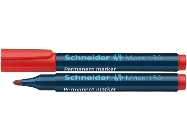 Permanent marker SCHNEIDER Maxx 130, varf rotund 1-3mm - rosu Permanent marker SCHNEIDER Maxx 130, varf rotund 1-3mm - rosu