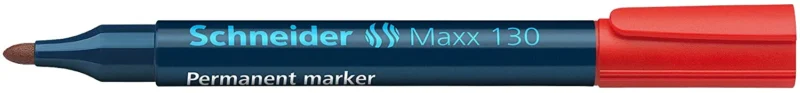 Permanent marker SCHNEIDER Maxx 130, varf rotund 1-3mm - rosu Permanent marker SCHNEIDER Maxx 130, varf rotund 1-3mm - rosu