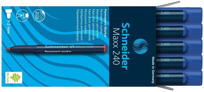 Permanent marker SCHNEIDER Maxx 240, varf rotund 1-2mm - albastru