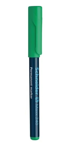 Permanent marker SCHNEIDER Maxx 240, varf rotund 1-2mm - verde