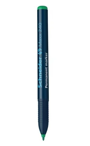 Permanent marker SCHNEIDER Maxx 240, varf rotund 1-2mm - verde