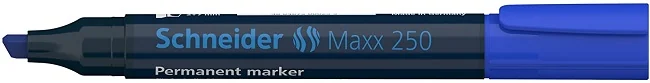 Permanent marker SCHNEIDER Maxx 250, varf tesit 2+7mm - albastru Permanent marker SCHNEIDER Maxx 250, varf tesit 2+7mm - albastru