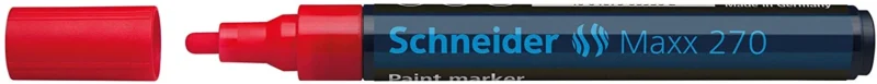 Marker cu vopsea SCHNEIDER Maxx 270, varf rotund 1-3mm - rosu