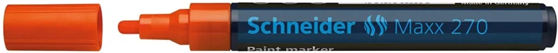 Marker cu vopsea SCHNEIDER Maxx 270, varf rotund 1-3mm - orange