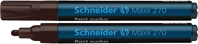Marker cu vopsea SCHNEIDER Maxx 270, varf rotund 1-3mm - maro