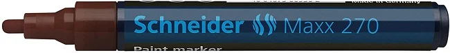 Marker cu vopsea SCHNEIDER Maxx 270, varf rotund 1-3mm - maro