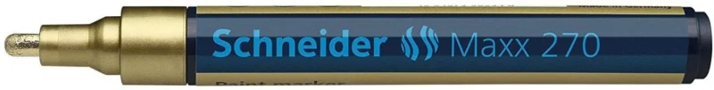 Marker cu vopsea SCHNEIDER Maxx 270, varf rotund 1-3mm - auriu