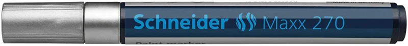 Marker cu vopsea SCHNEIDER Maxx 270, varf rotund 1-3mm - argintiu