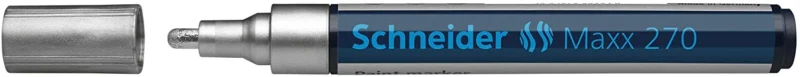 Marker cu vopsea SCHNEIDER Maxx 270, varf rotund 1-3mm - argintiu