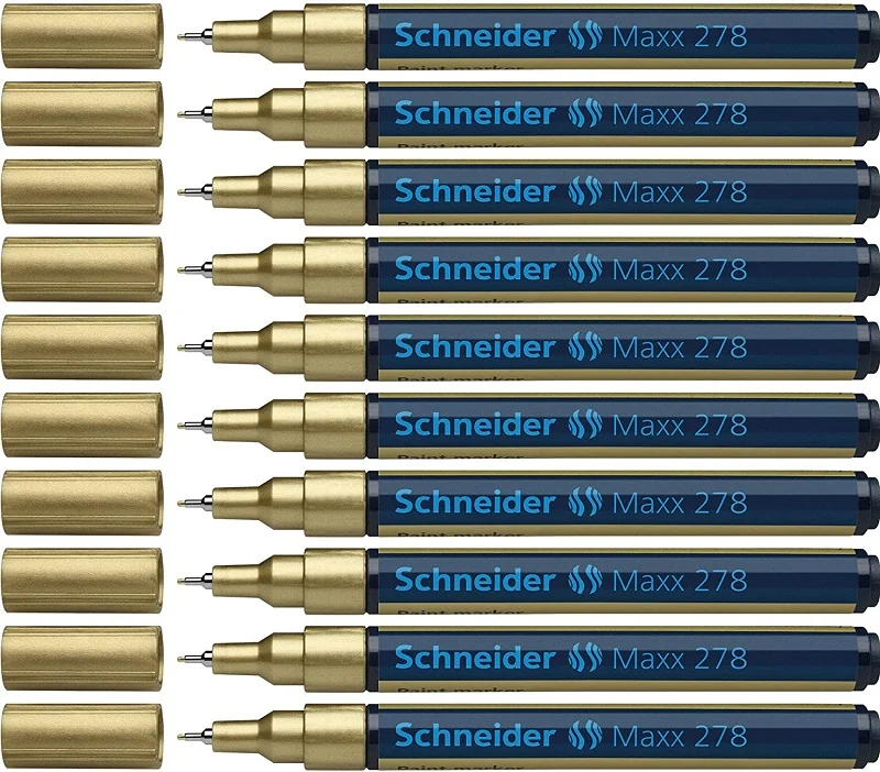 Marker cu vopsea SCHNEIDER Maxx 278, varf rotund 0.8mm - auriu